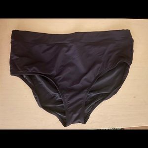 Lands End Navy high waisted bikini bottoms